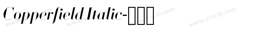 Copperfield Italic字体转换